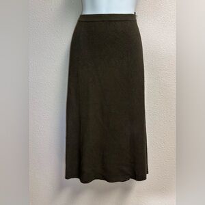 Vintage Whisper Knit by Louis Dell' Olio Large Dark Green Skirt Western Country